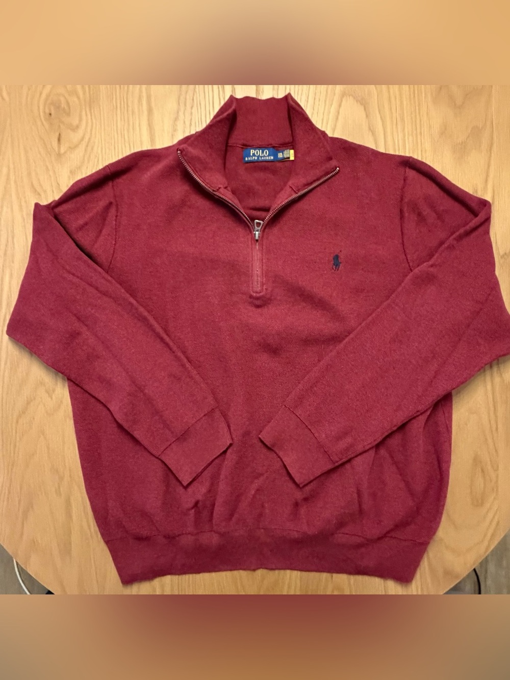 Ralph Lauren Polo Men's Half-Zip Sweater in Burgundy